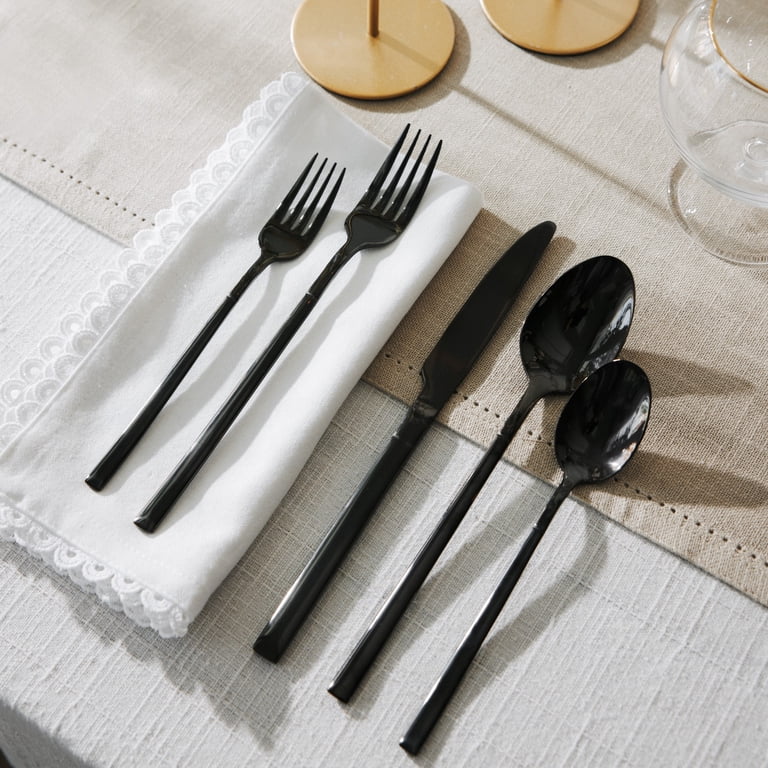 Thyme & Table Arden Matte Black 20-Piece Flatware Set photo 3