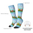 thumbnail image 4 of Fotbe Happy Easter Calcetas Divertidas Estampadas para Hombre y Mujer, Calcetas de Algodón hasta la Rodilla para Caminar, Correr, Enfermería y Embarazo, 4 of 6