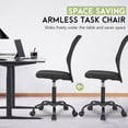 thumbnail image 4 of BestOffice Home Office Chair Ergonomic Mesh Executive Mid Back Adjustable, Lumbar Support Rolling for Women Adults, Black, 4 of 6
