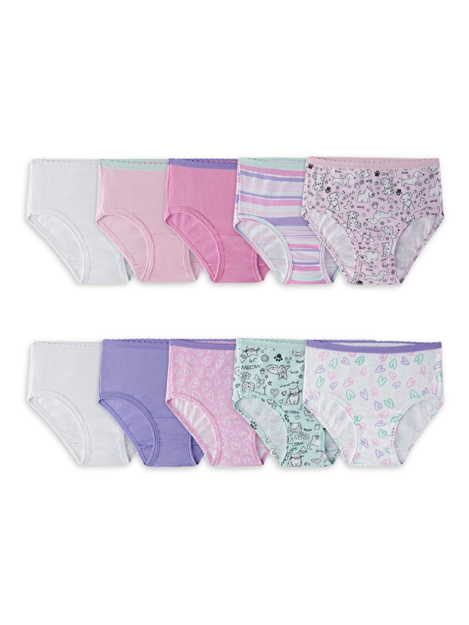 Fruit of the Loom Toddler Girl EverSoft Brief Underwear, 10 Pack, Sizes 2T-5T - Walmart.com