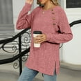 thumbnail image 5 of Plebaso Fall Tops for Women Knit Long Sleeve Tunic Lightweight Casual Pullover Sweater Shirts, 5 of 7