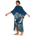 thumbnail image 2 of Xixirimido Crane Clouds Blue Print Womens Kaftan Dresses Long Caftans Plus Size Batwing Sleeve Swimsuit Coverup V Neck Summer Beach Dress, 2 of 7