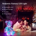 thumbnail image 6 of AOKESI Glowing Illuminated Bear, PVC LED Holographic Light Up Beautiful Rainbow Bear for Night Light Table Lamp Decoration, Unique Valentine's Gift for Birthday Any Holiday (Classic Bear), 6 of 6