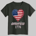 thumbnail image 2 of mgoYE Girls Boy's 4th of July Independence Day T-Shirt Summer 1776 USA America Memorial Day Graphic Tees Tops 250th Anniversary Gifts(Grey,2-3 Years), 2 of 5