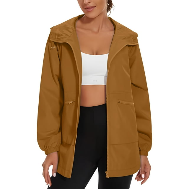 Soki Womens Rain Jackets Waterproof Windbreaker Jackets Lightweight Rain Coat