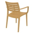 thumbnail image 2 of Compamia Artemis Outdoor Patio Dining Arm Chair in Teak Brown, 2 of 9