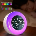 thumbnail image 5 of COFEST Led Electronic Bedroom Alarm Clock 12/24 Hours Alarm Calendar Temperature Adjustable Brightness Colorful Big Screen Desk Clock White, 5 of 9