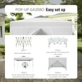 thumbnail image 2 of Alpha Joy 10'x 10' Instant Canopy Outdoor Ez Up Outdoor Canopy Shelter Tent with 4 Side Walls, White, 2 of 8