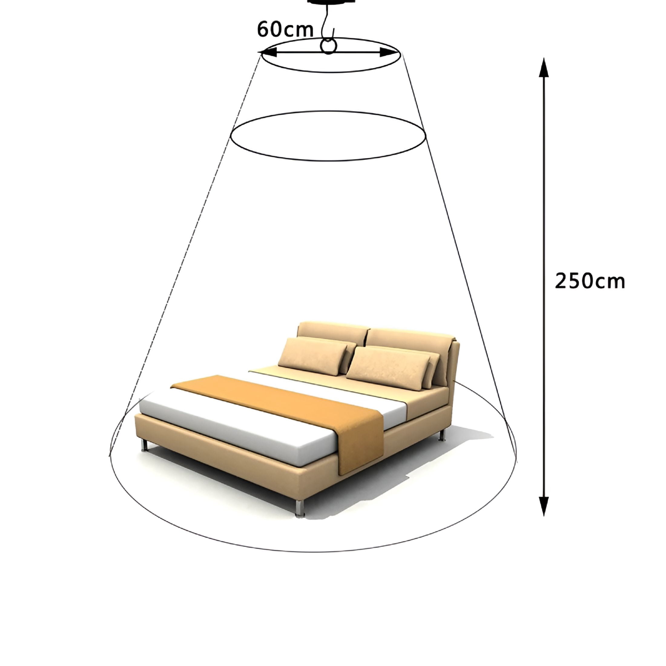 LAMIRO Girls Pink Bed Canopy Net