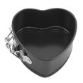 thumbnail image 3 of 4 Inch Heart-Shaped Cake Pan, Carbon Steel Non-Stick Baking Pan, Loose Bottom and Loop Cake Baking Tool, 11*11*5cm (1 Piece), 3 of 5