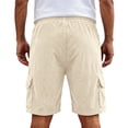 thumbnail image 4 of Men's Corduroy Shorts Casual Elastic Waist Drawstring Lightweight Summer Beach Shorts, 4 of 7