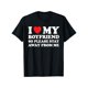 thumbnail image 1 of Cotton Short Sleeve I Love My Boyfriend So Please Stay Away From Me Women Streetwear Casual, 1 of 7