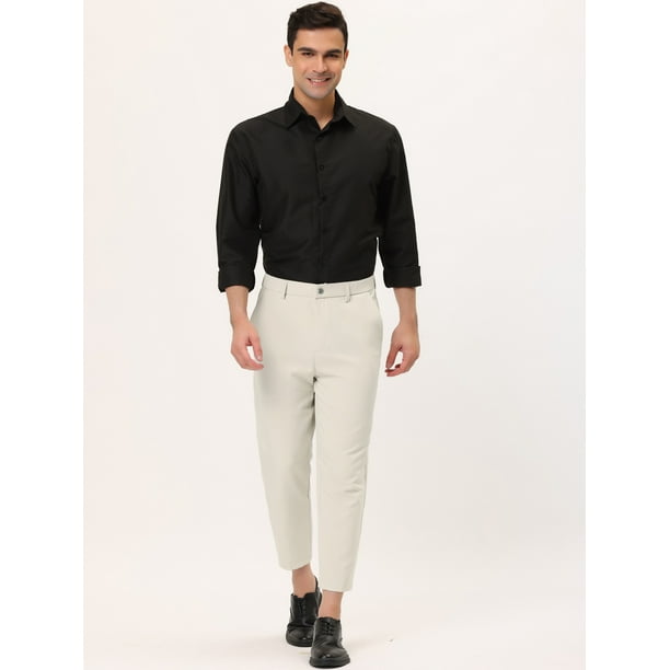 Mens skinny shop cropped dress pants