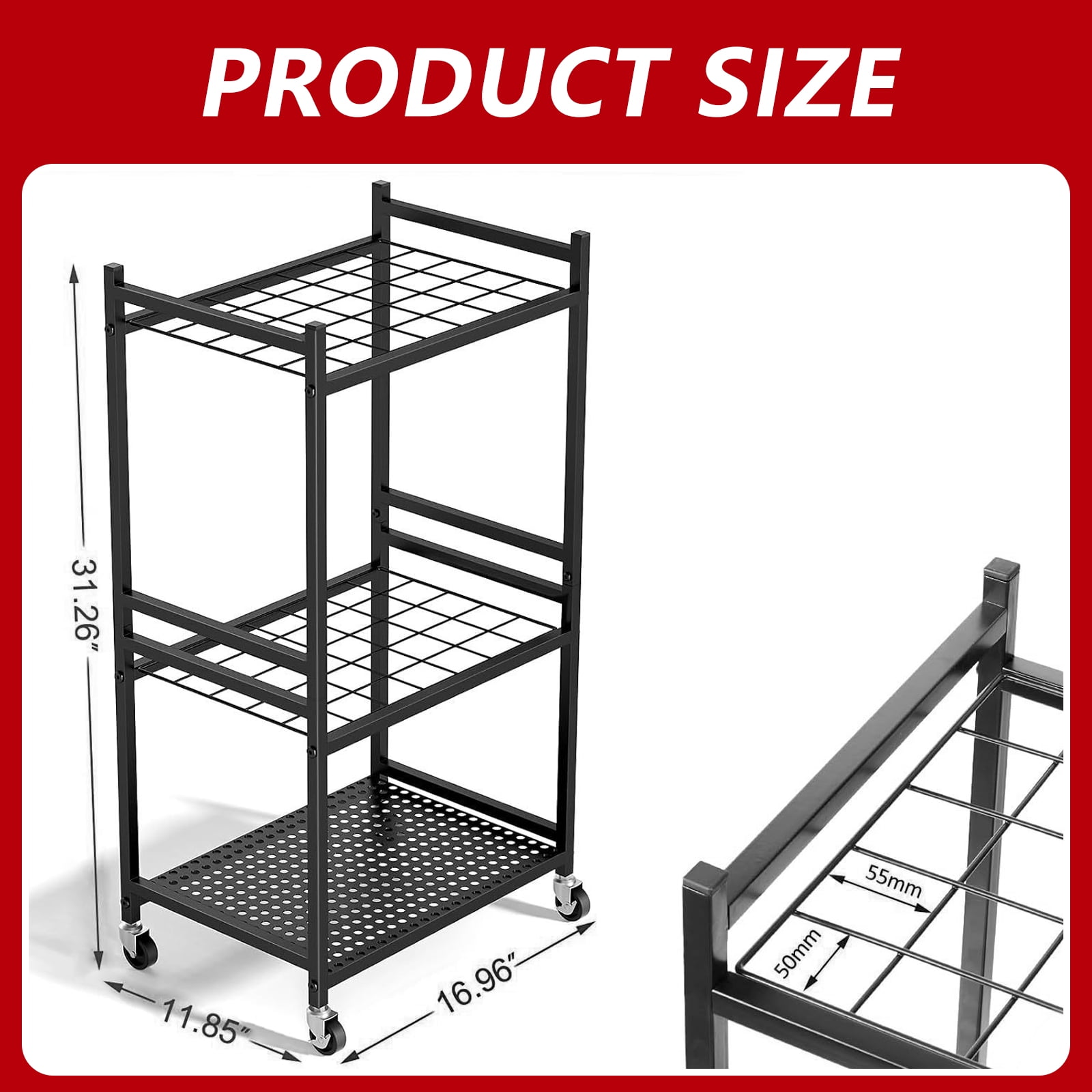 Arcticwind Garden Tool Organizer for Garage,Metal,Yard Tool Stand Holder Organizer for Long-Handled, Broom,Shovel,Rake,Sturdy Heavy Rack for Outdoor,Black,Sturdy Metal Steel Holder With 3 Hooks