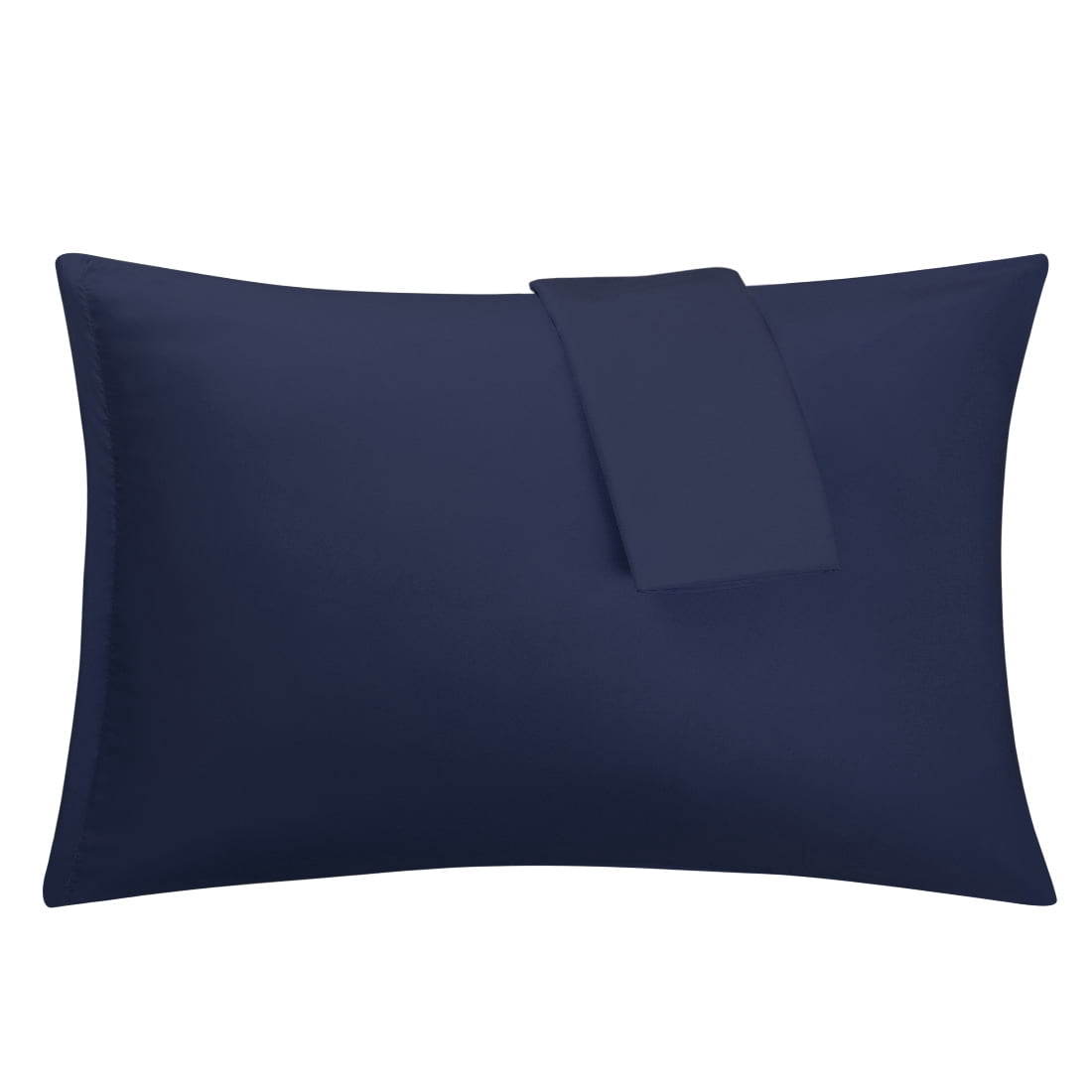 Unique Bargains 2-Piece 1800D Microfiber Solid Pillowcases Navy Standard