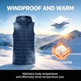 thumbnail image 7 of IUYRTFE Women Longline Hooded Puffer Vest Zip Up Sleeveless Winter Coat with Pockets for Outdoor Travel Daily Wear, 7 of 7