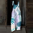thumbnail image 5 of Iaqnaocc Hawaiian Womens Jumpsuit Plus Size Sleeveless Maple Leaf Print Jumpsuits Overalls Boho Beach Vacation Outfits for Women Summer Loose Fit Adjustable Strap Womens Overalls Light Blue 5XL, 5 of 5