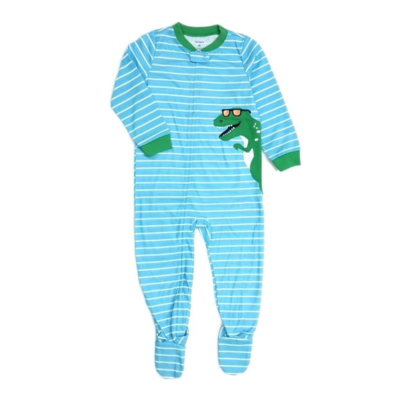 Carter's Dinosaur in Sunglasses Striped Polyester Footed Pajama Sleeper, Size 5T