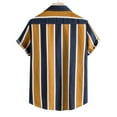 thumbnail image 3 of TAIAOJING Men's Casual Blouse Summer Printed Collar Cotton And Linen Loose Short Sleeved Button Down Shirt, 3 of 5