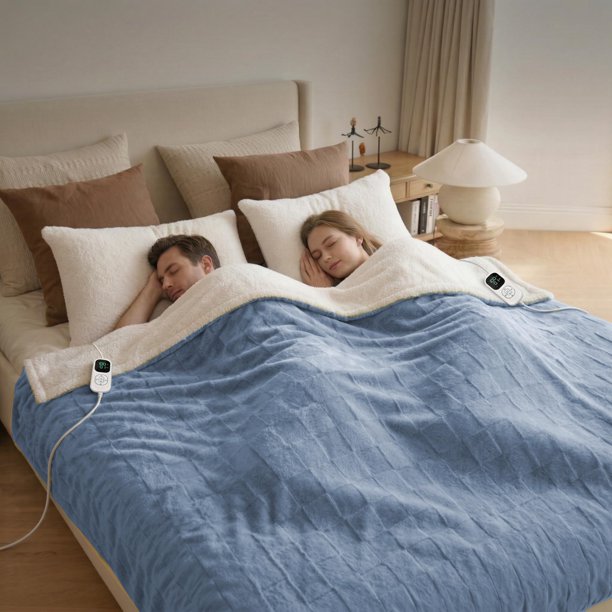 Manta térmica IUUI Queen 213 x 229 cm de franela suave con 6 niveles