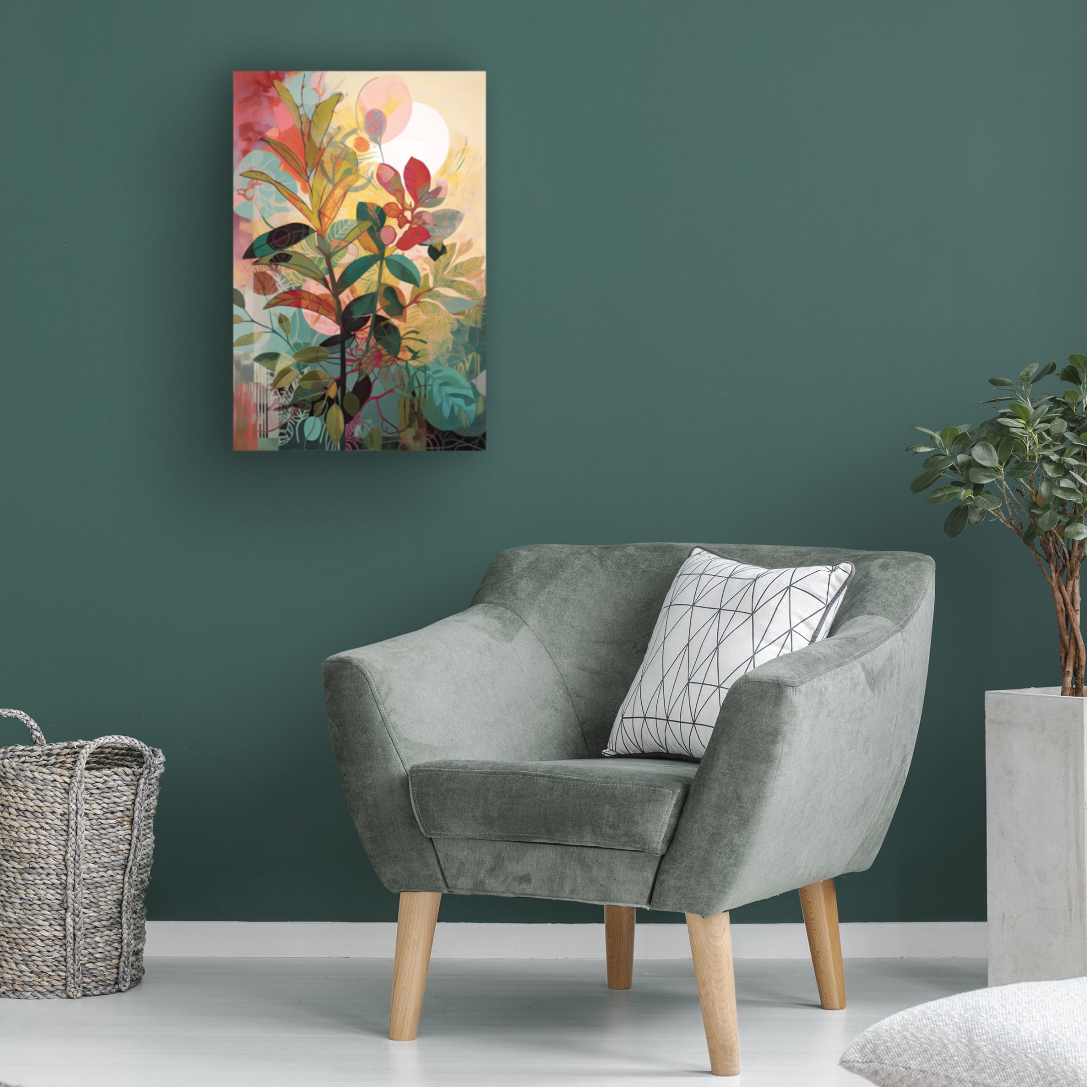 Canvas Wall Art - Sasha 'Morning Forest II' Wall Art for Living Room, Bedroom, or Office Décor by Trademark Fine Art - 22 x 32 Inches