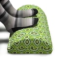 thumbnail image 3 of Ikat Foot Rest, Old Fashioned Gypsy Indonesian Pattern with Abstract Floral Motifs, Non-Slip Backing Adjustable Ergonomic Memory Foam Leg Support for Office, Apple Green Black, by Ambesonne, 3 of 5