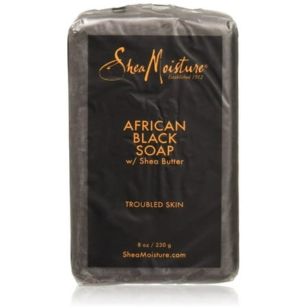 Shea Moisture African Black Soap With Shea Butter 8 oz (Pack of 3)
