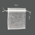 thumbnail image 2 of Haobase 50Pcs White Drawstring Organza Bag Jewelry Bag Transparent Mesh Bag10x12cm, 2 of 4