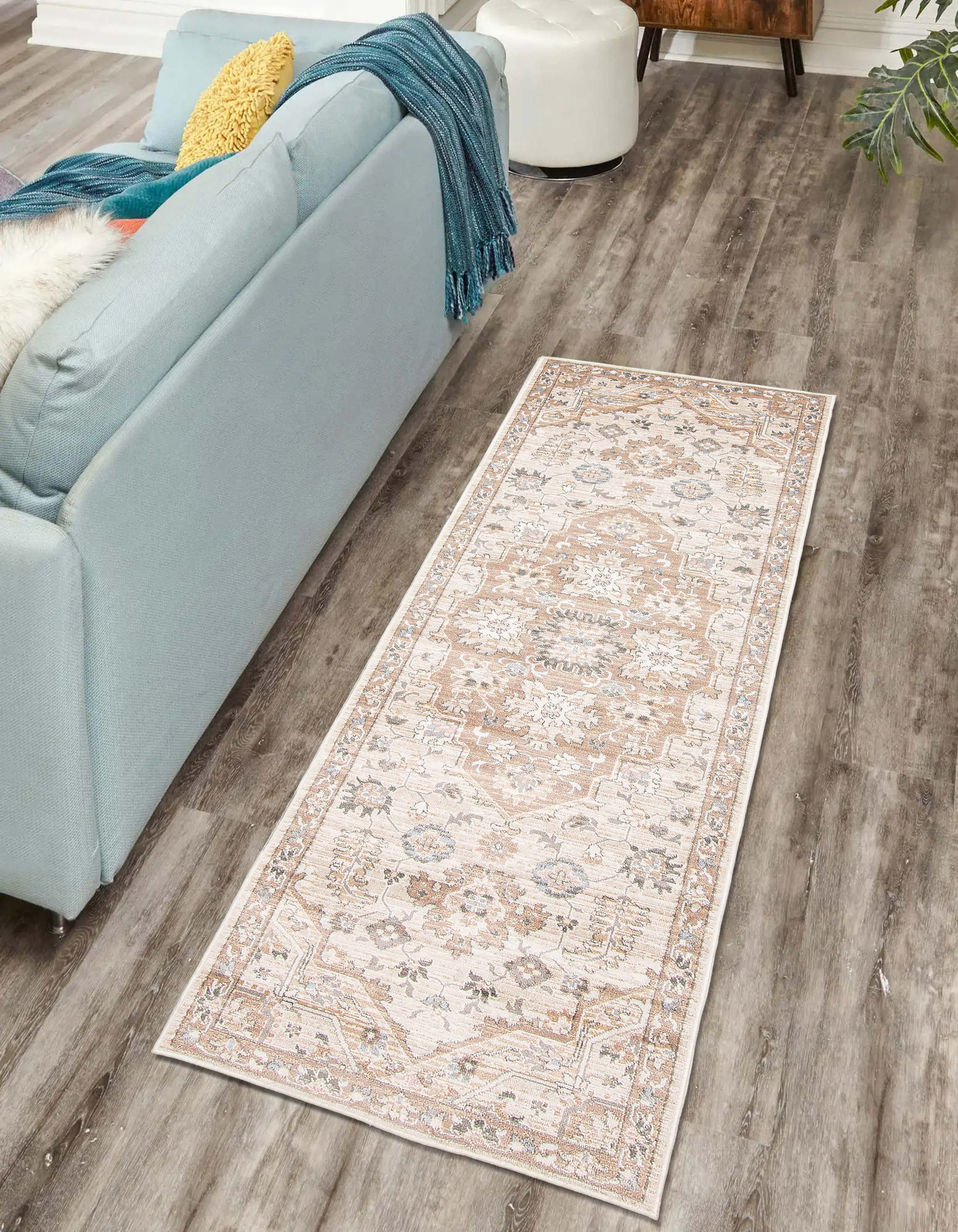 ECARPET Arden Tapis de Couloir Traditionnel pour Salon, Chambre, Salle A Manger, Entrée, Couloir et Plus Encore.