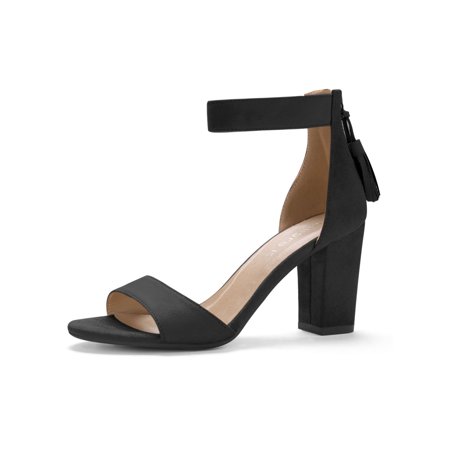 black high heels with tassels