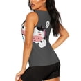 thumbnail image 3 of Xecao Cute Farm Milk Animal print women's scoop neck, loose-fit workout tank tops for the gym., 3 of 9