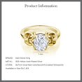 thumbnail image 5 of Gem Stone King 18K Yellow Gold Plated Silver Ring Oval Moissanite (2.10 Cttw), 5 of 5