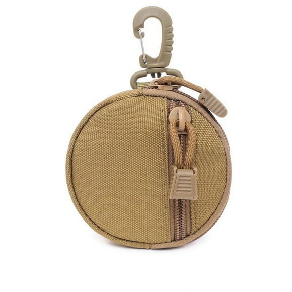 Bolsa de llaves multifuncional, bolsa de cambio, bolsa de almacenamiento, portátil, para deportes al aire libre, equitación, militar, pequeña bolsa redonda