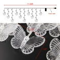 thumbnail image 3 of Lava 96 LED Christmas Butterfly Fairy Lights 11.5ft Butterfly Curtain Twinkle Lights for Bedroom Wedding Party Decoration Yellow, 3 of 9