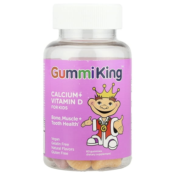 GummiKing Calcium   Vitamin D for Kids, 60 Gummies
