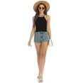 thumbnail image 5 of Women's Halter Neck Tie Tops Knit Tank Tops Sleeveless Vest Shirts, 5 of 5