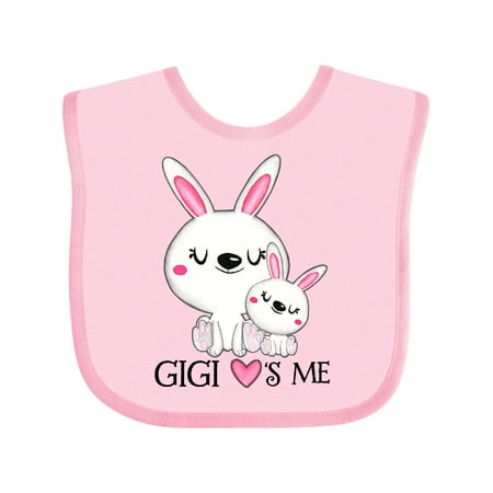 

Inktastic Gigi Loves Me- Bunny Family Gift Baby Boy or Baby Girl Bib