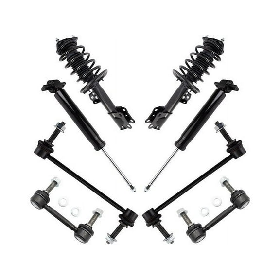 Front and Rear Shock Strut Coil Spring Sway Bar Link Kit 8 Piece - Compatible with 2015 - 2022 Ford Mustang Coupe 2016 2017 2018 2019 2020 2021