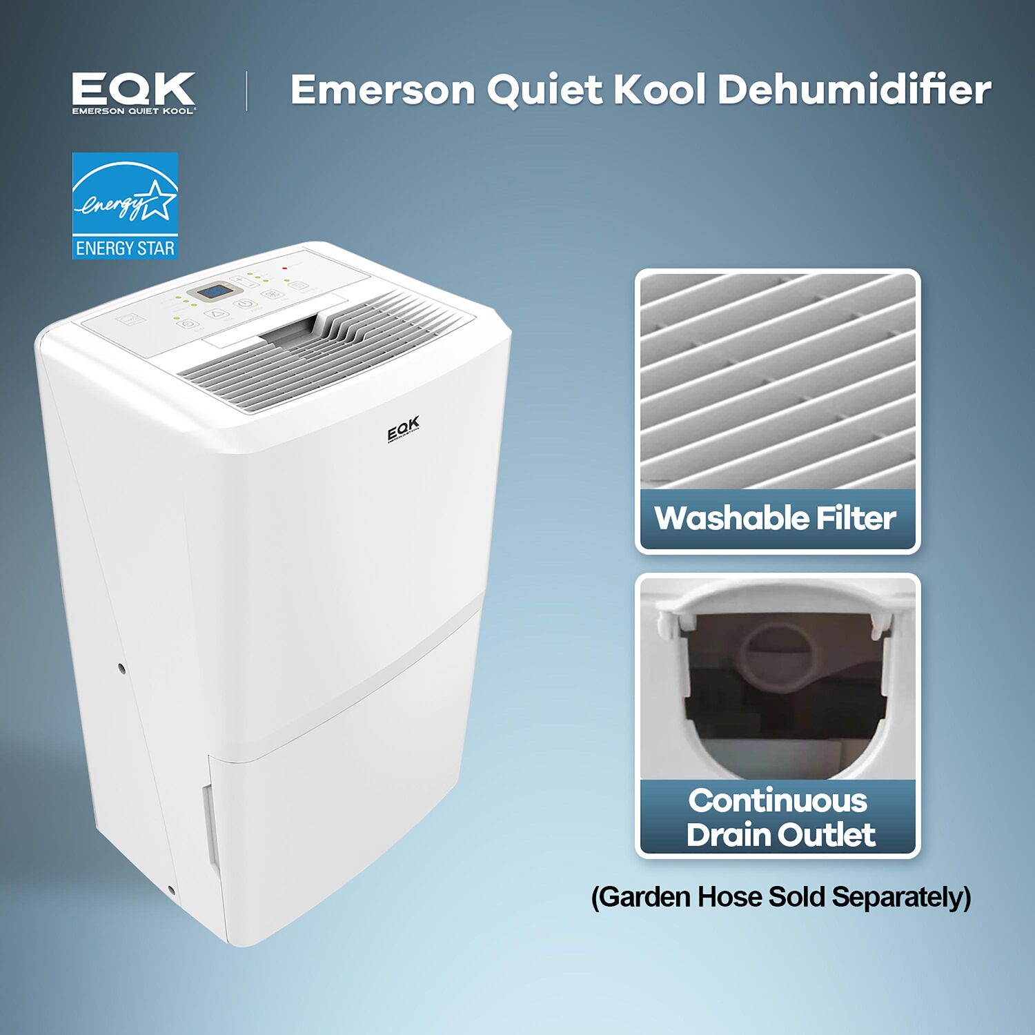 Emerson Quiet Kool 50 Pint Dehumidifier with Pump