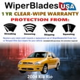 thumbnail image 2 of 2004 Kia Rio Beam Wiper Blades Wipers w/1yr Warranty (Set of 3) w/Rear Wiper (WiperBladesUSA), 2 of 5