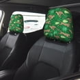 thumbnail image 2 of Kdxio Leopard Print Pattern Print 2 Piece Car Head Rest Covers Set Auto Front/Rear Seats Headrest Cover Universal Fit Most Cars,Sedan, SUV, 2 of 9