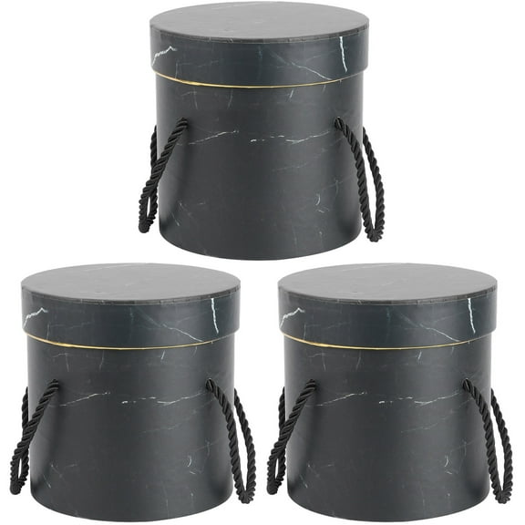 3 Pcs Flower Arrangement Box Round Packaging Gift Storage