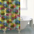 thumbnail image 4 of Pioneer Flower Floral Print Pattern Shower Curtain 72"x84", Bathroom Decorative Shower Curtain Set with 12 Hooks, Waterproof Washable, 4 of 6