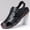 black, variant on Men's Closed Toe Two-Wear Genuine Leather Outdoor Sandals
