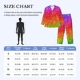 thumbnail image 4 of Lsque Colorful Glitter Pattern Long Sleeve Pajama Set for Men - Soft 2-Piece Sleepwear and Loungewear Set with Pockets, Comfy Nightwear-Large, 4 of 7