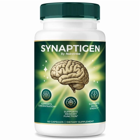 Synaptigen Pills – Daily Formula with a Natural Blend to Help Maintain Focus, Memory & Concentration | Clean, Gentle, Easy-to-Swallow Capsules for Everyday Sharpness (60 Capsules)