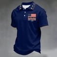 thumbnail image 2 of Dwelliawo Men's 250th Anniversary National Flag Print Polo Shirt 250 Anniversary Usa Freedom Patriotic Polo Shirts American Flag Patriotic Shirt Short Sleeve Tee S Dark Blue S, 2 of 5