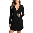 thumbnail image 3 of VBVC Women's UPF 50+ Full Zip Sun Protection Hoodie,Drawstring Beach Cover Up For Women,Ladies' Quick Dry Long Sleeve Swim Tunic with Pockets,Black,S-3XL, 3 of 8