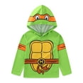 thumbnail image 2 of Nickelodeon Teenage Mutant Ninja Turtles TMNT Michelangelo Long Sleeve Hooded Shirt (Boys), Sizes 4-20, 2 of 9