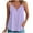 Purple, variant on lmcalzta Womens Camisole Tank Tops V Neck Zipper Loose Fitting Trendy 2025 Shirts Summer Beach Baisc Cami